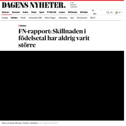 FN-rapport: Skillnaden i födelsetal har aldrig varit större