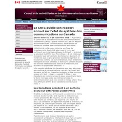 Le CRTC publie son rapport annuel sur l’état du système des communications au Canada