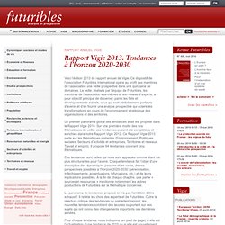 Rapport Vigie 2013. Tendances à l’horizon 2020-2030