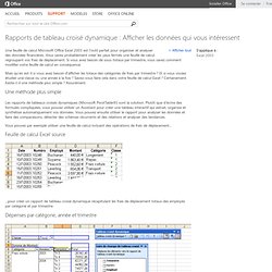 Excel Rapports de tableau croisé dynamique