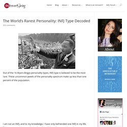 The World's Rarest Personality: INFJ Type Decoded