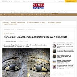 Rarissime ! Un atelier d'embaumeur découvert en Egypte