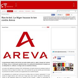 2012 Le Niger s'énerve contre Areva