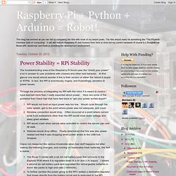 Raspberry Pi + Python + Arduino = Robot!: October 2012