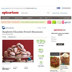 Raspberry Chocolate French Macaroons Recipe at Epicurious