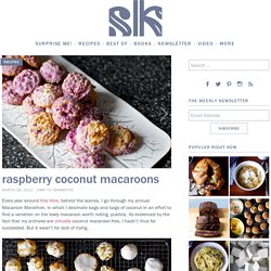 raspberry coconut macaroons