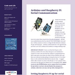 Arduino and Raspberry Pi Serial Communication