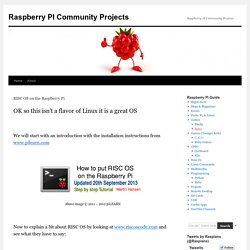 Raspberry PI Community Projects