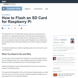 How to Flash an SD Card for Raspberry Pi - Tuts+ Computer Skills Article