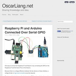 Raspberry Pi and Arduino Connected Over Serial GPIO