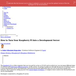 Raspberry Pi: Your Very Own Development Server