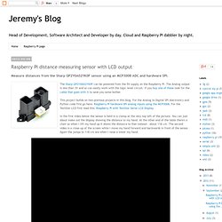 Jeremy's Blog: Raspberry Pi distance measuring sensor with LCD output