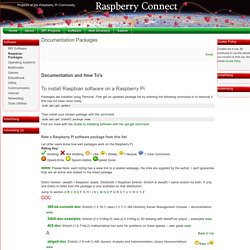 Raspberry Connect - Documentation Packages