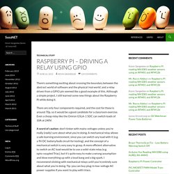 Raspberry Pi – Driving a Relay using GPIO