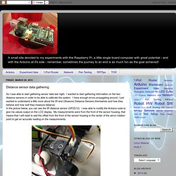 Distance sensor data gathering