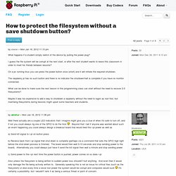 How to protect the filesystem without a save shutdown button?