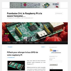 PiRack pour allonger le bus GPIO de votre raspberry Pi