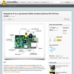 Raspberry Pi as a 3g (Huawei E303) wireless (Edimax EW-7811Un) router