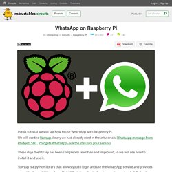 WhatsApp on Raspberry Pi : 3 Steps - Instructables