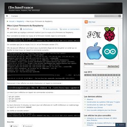 Mise à jour Firmware du Raspberry