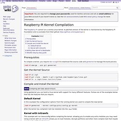 Raspberry Pi Kernel Compilation