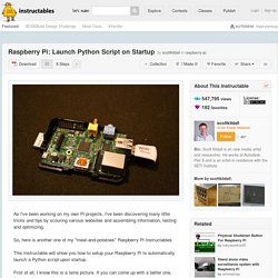 Raspberry Pi: Launch Python script on startup