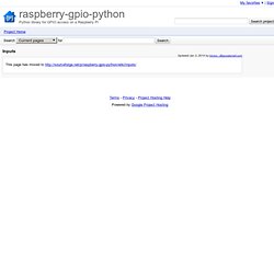 Inputs - raspberry-gpio-python - How to use inputs in RPi.GPIO - Python library for GPIO access on a Raspberry Pi