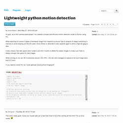 Lightweight python motion detection