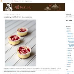 raspberry marbled mini cheesecakes