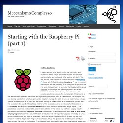 Starting with the Raspberry Pi (part 1)