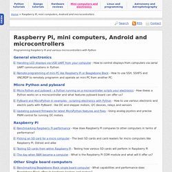 Raspberry Pi, mini computers, Android and microcontrollers