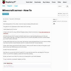 Minecraft server - How To