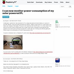 I can now monitor power consumption of my solar powered Pi.