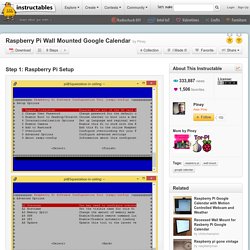 Raspberry Pi Wall Mounted Google Calendar : Raspberry Pi Setup