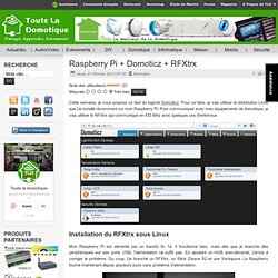 Raspberry Pi + Domoticz + RFXtrx