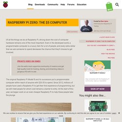 Raspberry Pi Zero: the $5 computer