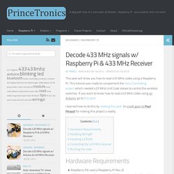 Decode 433 MHz signals w/ Raspberry Pi & 433 MHz Receiver