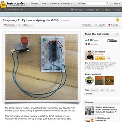 Raspberry Pi: Python scripting the GPIO