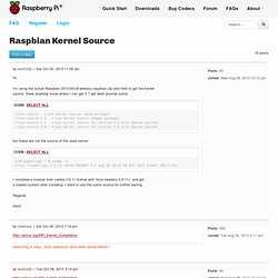 Raspbian Kernel Source