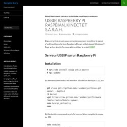 USBIP, Raspberry Pi Raspbian, Kinect et S.A.R.A.H.