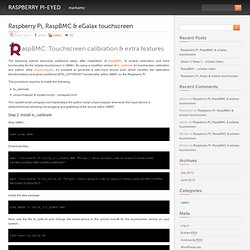 Raspberry Pi, RaspBMC & eGalax touchscreen