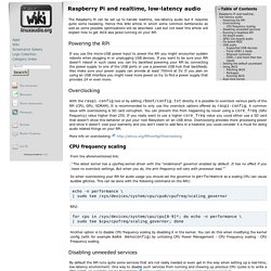 Raspberry Pi and realtime, low-latency audio [Linux-Sound]