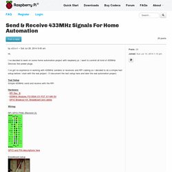 Send & Receive 433MHz Signals For Home Automation