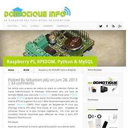 Raspberry PI, RPIDOM, Python & MySQL