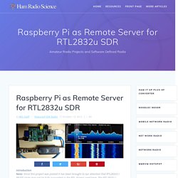 Raspberry Pi as Remote Server for RTL2832u SDR