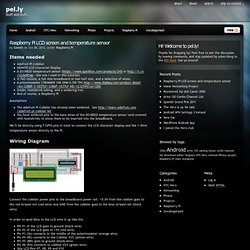 Raspberry Pi LCD screen and temperature sensor « pel.ly
