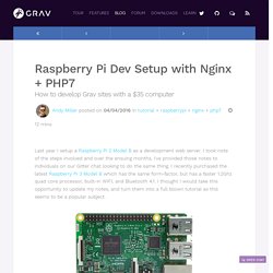 Raspberry Pi Dev Setup with Nginx + PHP7