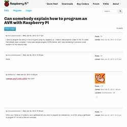 Can somebody explain how to program an AVR with Raspberry Pi