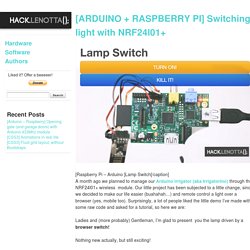 [ARDUINO + RASPBERRY PI] Switching light with NRF24l01+