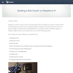 Building a Riak Cluster on Raspberry Pi